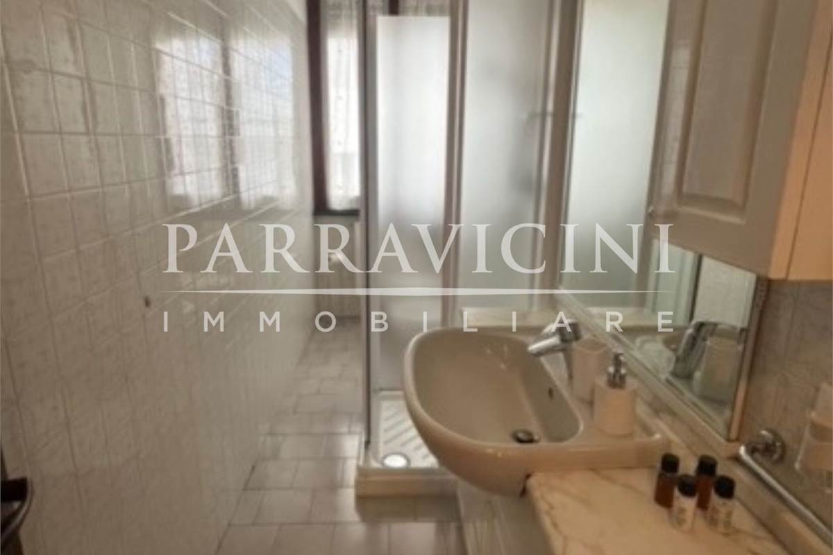 villa bifamiliare con negozio, box e giardino