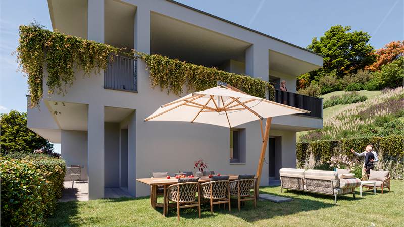 A/1 - Elegante Trilocale con terrazzo loggiato e ampio gardino 