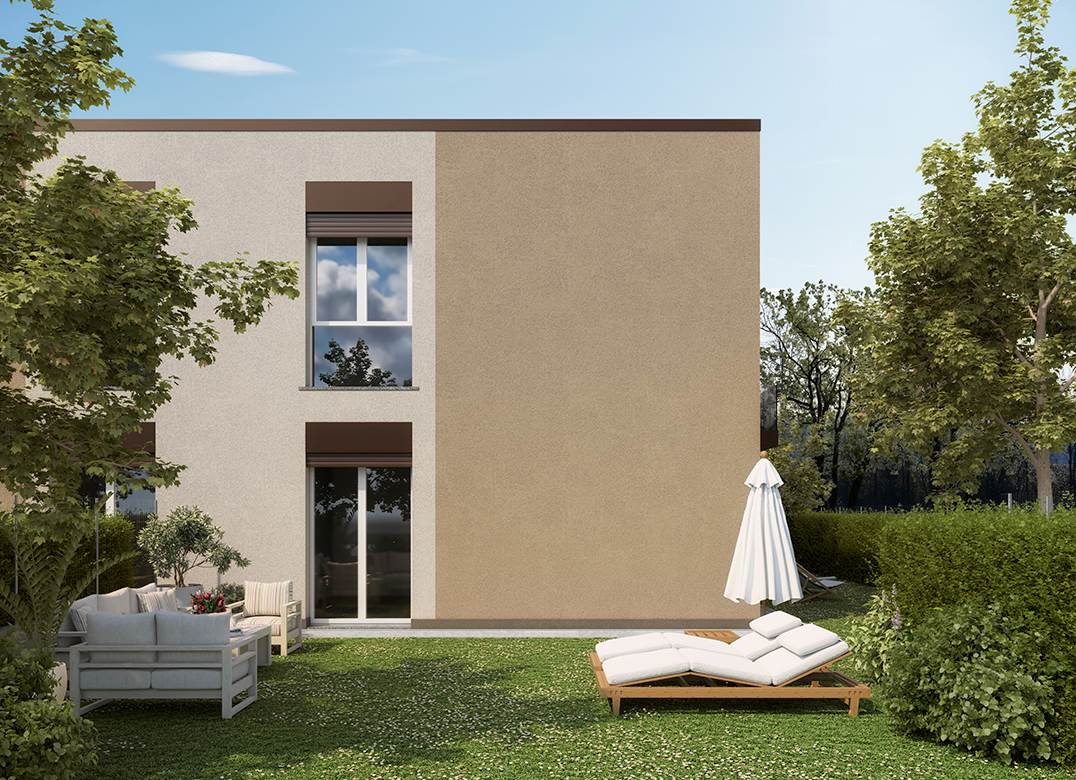 BREGNANO NUOVO TRILOCALE CON GIARDINO E BOX