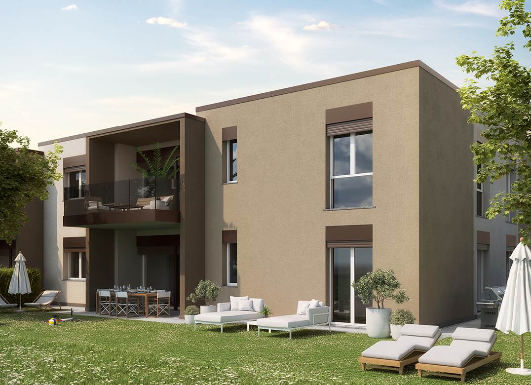 BREGNANO NUOVO TRILOCALE CON GIARDINO E BOX