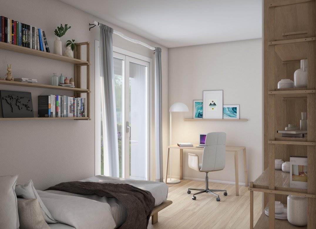 BREGNANO NUOVO TRILOCALE CON GIARDINO E BOX
