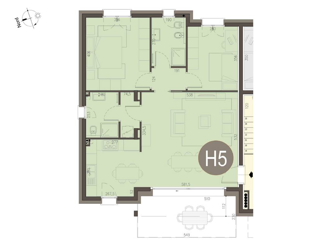 ALSERIO NUOVO TRILOCALE CON TERRAZZO E BOX DOPPIO