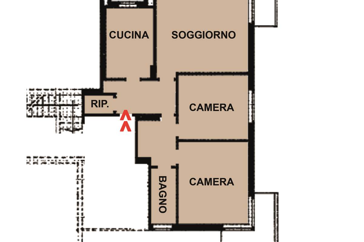 Trilocale con box