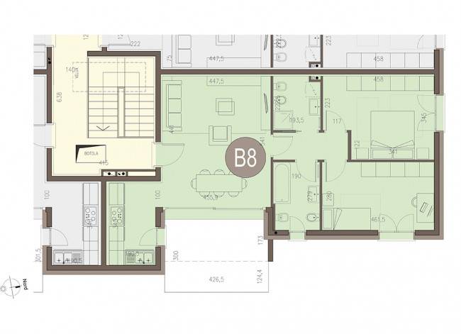 TRILOCALE CON TERRAZZO