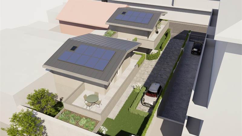 Nuova costruzione indipendente A4 con terrazzi e spazio esterno