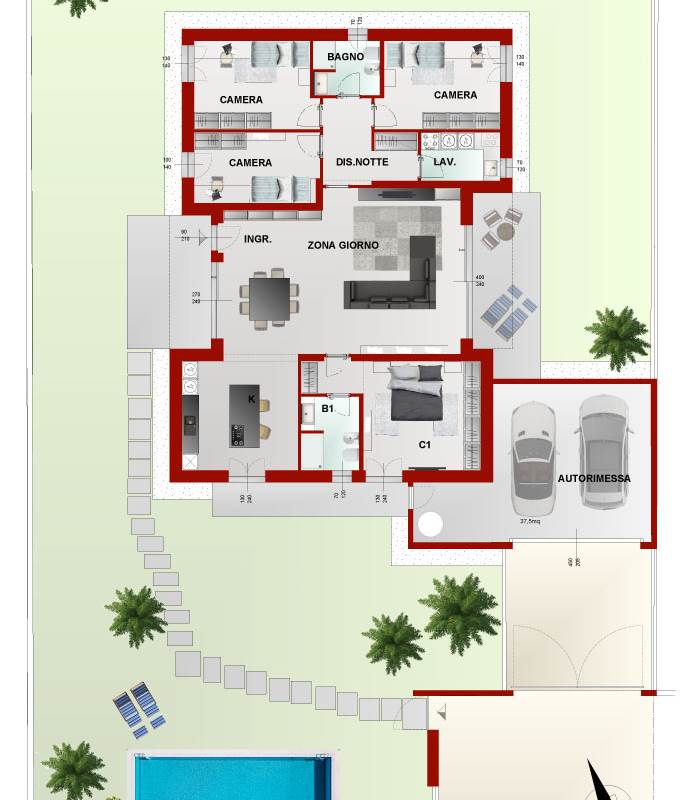 Villa Singola su unico piano abitativo a Cirimido
