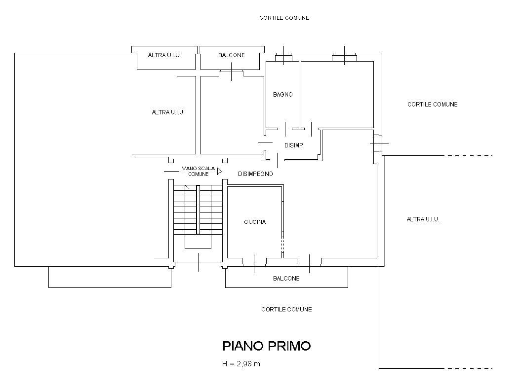 Quadrilocale con box singolo e cantina
