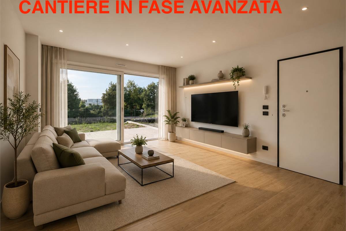 Nuovo bilocale con giardino e box