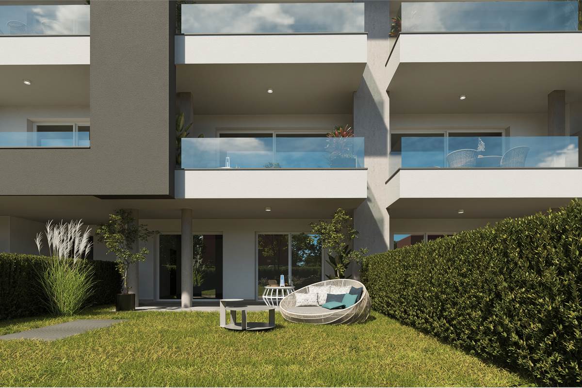 Nuovo quadrilocale con giardino